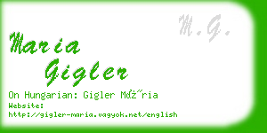 maria gigler business card